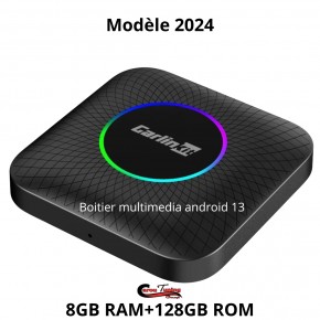 Boitier Multimedia Smart Ai Box 8G+128G 8 Core Android 13 sans fil Android Auto / Apple Carplay a 249,00 € CTC218-Tbox8G chez CAROU TUNING