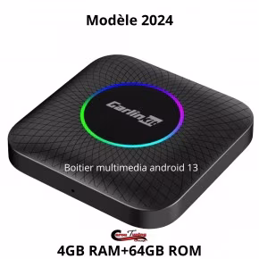  Boitier Multimedia Smart Ai Box 4G+64G 8 Core Android 13 sans fil Android Auto / Apple Carplay à  220,00 €  Chez CAROU TUNING CONCEPT en GuadeloupeBoitier Multimedia Smart Ai Box 4G+64G 8 Core Android 13 sans fil Android Auto / Apple Carplay