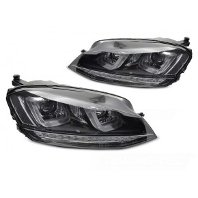 Phares Séquentiels Noirs Avec Ligne Noire Avant pour VW Golf 7 13-17 a 820,47 € LPVWV7 chez CAROU TUNING