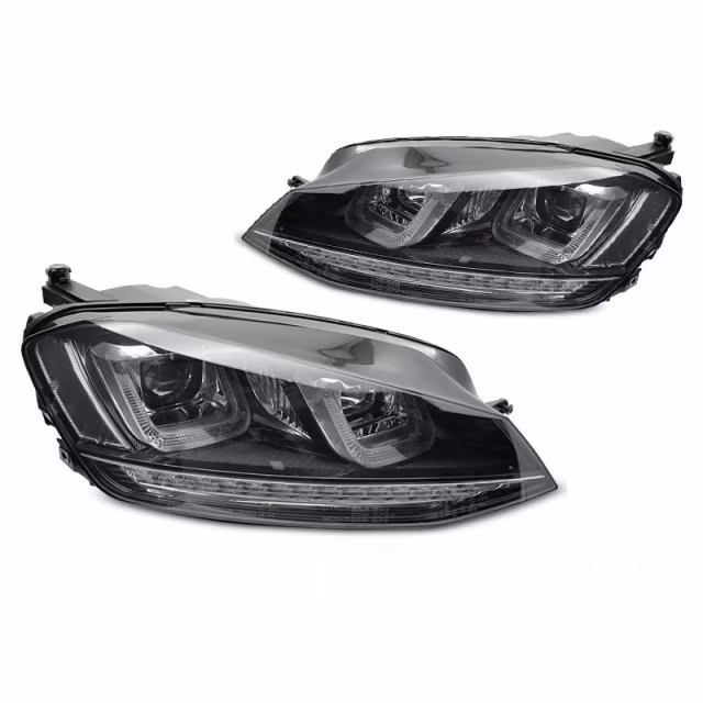 Phares Séquentiels Noirs Avec Ligne Noire Avant pour VW Golf 7 13-17 a 820,47 € LPVWV7 chez CAROU TUNING