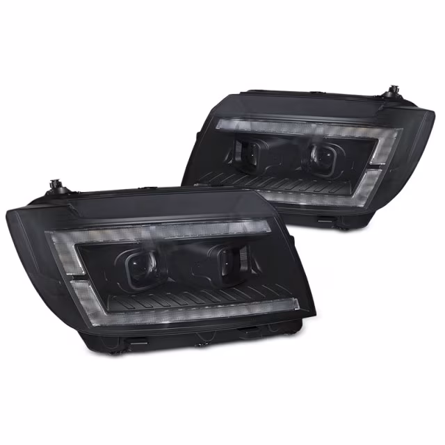 Phares À LED Tube Noir DRL SEQ Pour VW Crafter II 2017- a 1 597,53 € LPVWV9 chez CAROU TUNING