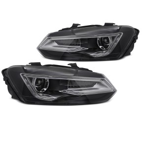 Phares Noirs À LED Avant pour VW Polo V 2009-2017 a 614,77 € LPVWW9 chez CAROU TUNING