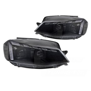Phares À LED Séquentiels DRL Noirs Pour VW Golf 7 2017-2019 a 1 161,48 € LPVWW3 chez CAROU TUNING