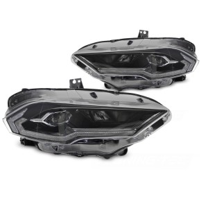 Phares LED Noirs Avant pour Ford Mustang 2018-2021 a 932,32 € LPFO97 chez CAROU TUNING