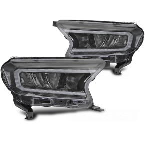 Phares à DEL Noirs Avant pour Ford Ranger V 2016-2022 a 695,96 € LPFO93 chez CAROU TUNING