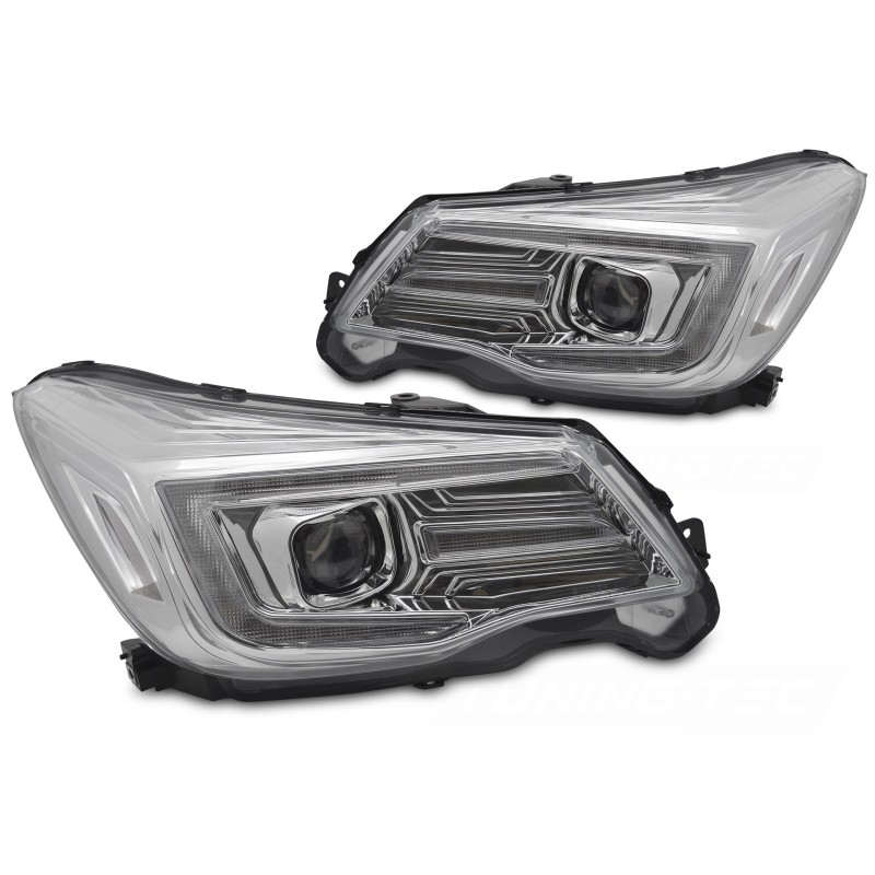 Phares Xénon Tube Lumineux DRL Chrome pour Subaru Forester IV 13-18 a 1 023,76 € LPSU19 chez CAROU TUNING