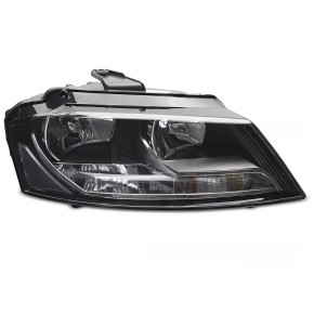 HEADLIGHT BLACK RIGHT SIDE TYC fits AUDI A3 8P 08-12 a 195,95 € FAU03R chez CAROU TUNING