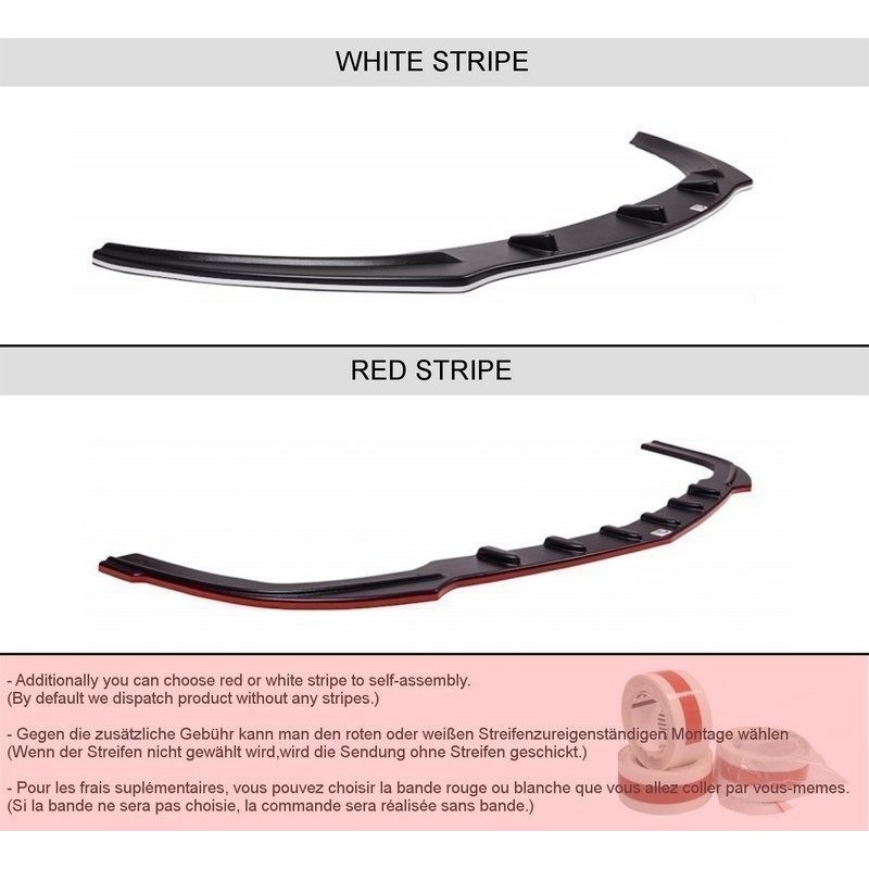 Rear Splitter Audi TT S 8J (with a vertical bar) a 376,60 € 1322-AU-TT-2-RS-RD1+RD2G*1019 chez CAROU TUNING