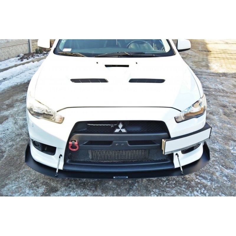 FRONT RACING SPLITTER V.1 Mitsubishi Lancer Evo X a 357,56 € uniw-MI-LA-10-EVO-CNC-FD1A*1861 chez CAROU TUNING