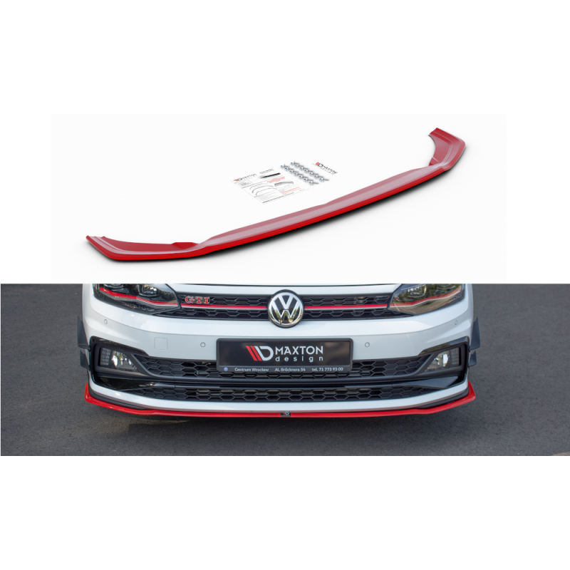 FRONT SPLITTER V.2 Volkswagen Polo GTI / R-line Mk6 a 421,03 € uniw-VW-PO-6-GTI-FD2G*8127 chez CAROU TUNING