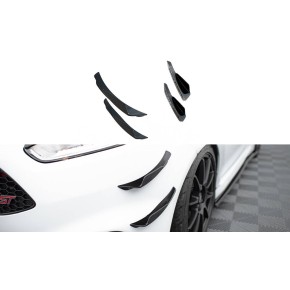 Front Bumper Wings (Canards) Ford Fiesta 7 ST Facelift a 209,46 € uniw-FO-FI-7F-ST-CAN1*8337 chez CAROU TUNING