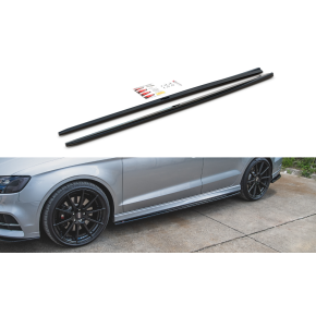 Side Skirts Diffusers V.2 Audi S3 / A3 S-Line Sedan 8V Facelift a 421,03 € uniw-AU-S3-3F-S-SD2G*10590 chez CAROU TUNING