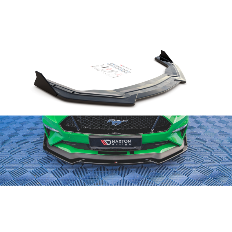 Front Splitter V.1 + Flaps Ford Mustang GT Mk6 Facelift a 526,82 € uniw-FO-MU-6F-GT-FD1G+FSF*11509 chez CAROU TUNING