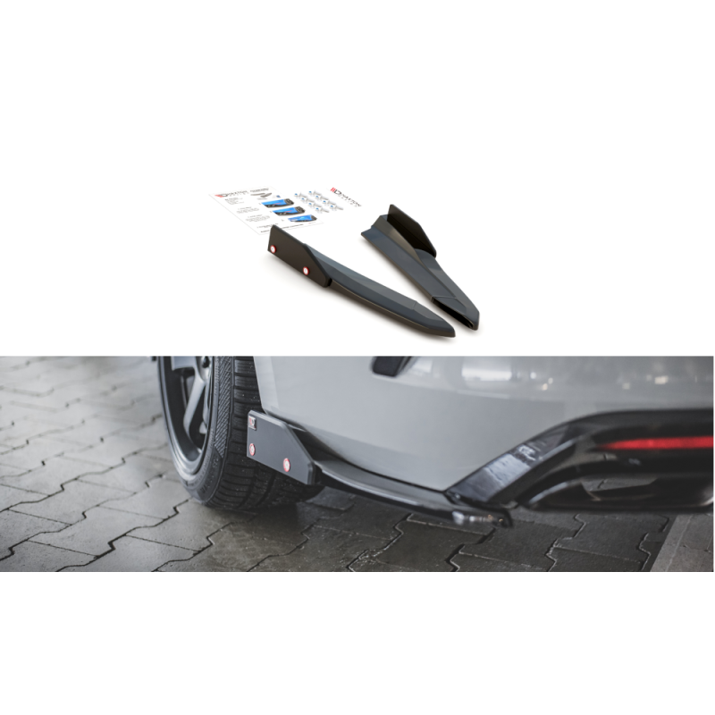 Rear Side Splitters V.2 + Flaps Skoda Octavia RS Mk4 a 262,35 € uniw-SK-OC-4-RS-RSD2G+RSF*12054 chez CAROU TUNING