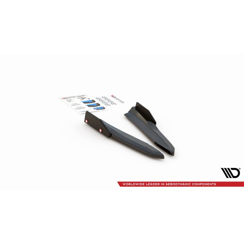Rear Side Splitters V.2 + Flaps Skoda Octavia RS Mk4 a 262,35 € uniw-SK-OC-4-RS-RSD2G+RSF*12054 chez CAROU TUNING