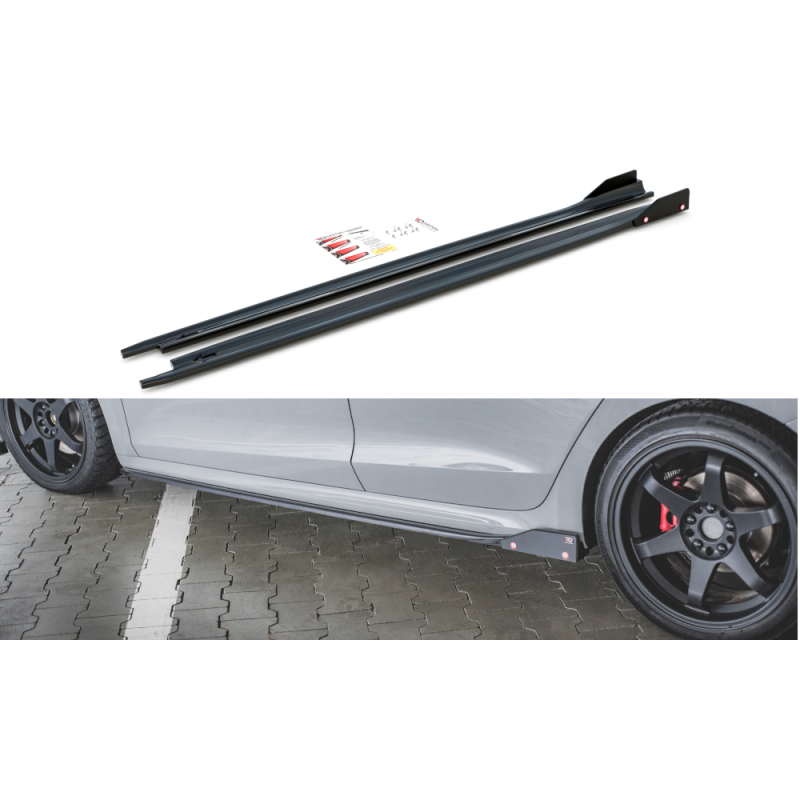 Side Skirts Diffusers V.2 + Flaps Skoda Octavia RS Mk4 a 526,82 € uniw-SK-OC-4-RS-SD2G+SF*12062 chez CAROU TUNING