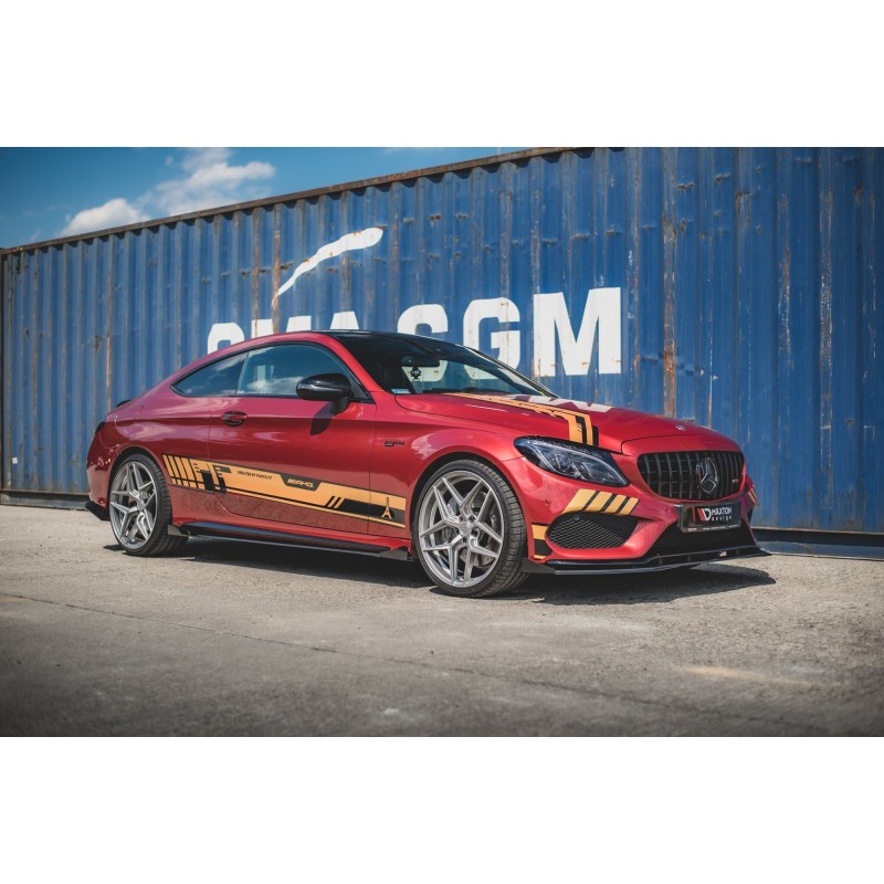 Street Pro Side Skirts Diffusers + Flaps Mercedes-AMG C43 Coupe C205 a 567,02 € uniw-MEC20543AMGCNC-SD1BRB+SRF1G*12099 chez CAROU TUNING
