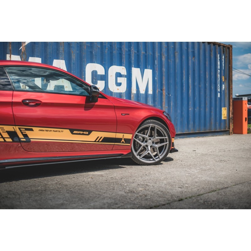 Street Pro Side Skirts Diffusers + Flaps Mercedes-AMG C43 Coupe C205 a 567,02 € uniw-MEC20543AMGCNC-SD1BRB+SRF1G*12099 chez CAROU TUNING