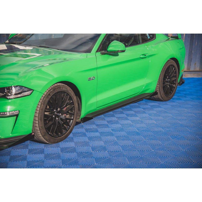 Street Pro Side Skirts Diffusers V.1 + Flaps Ford Mustang GT Mk6 Facelift a 482,39 € uniw-FOMU6FGTCNC-SD1B+SRF1G*13014 chez CAROU TUNING