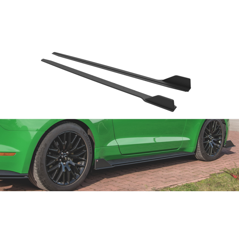 Street Pro Side Skirts Diffusers V.2 Ford Mustang GT Mk6 Facelift a 505,66 € uniw-FOMU6FGTCNC-SD2BRB*13018 chez CAROU TUNING