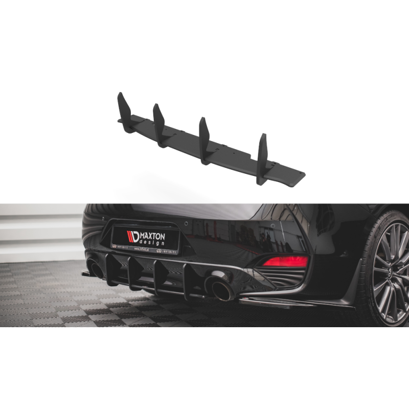 Street Pro Rear Diffuser Infiniti Q60 S Mk2 a 442,19 € uniw-INQ60S2CNC-RS1B+BRBI*13712 chez CAROU TUNING