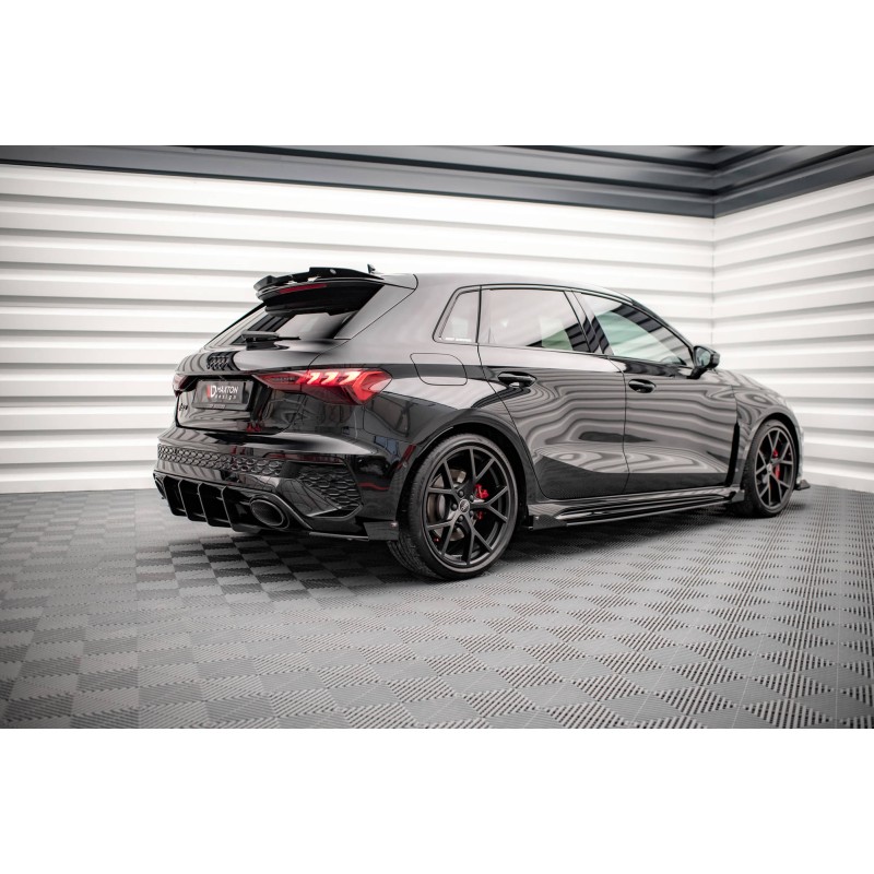 Street Pro Side Skirts Diffusers + Flaps Audi RS3 Sportback 8Y a 482,39 € uniw-AURS38YCNC-SD1B+SRF1G*14854 chez CAROU TUNING