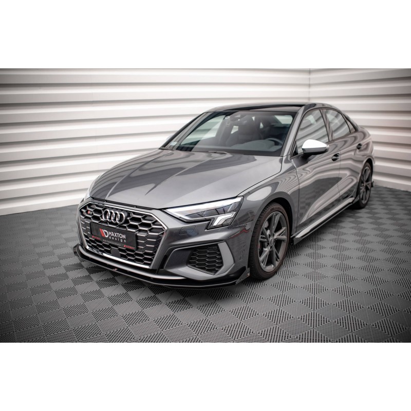 Street Pro Front Splitter + Flaps Audi S3 / A3 S-Line 8Y a 482,39 € uniw-AUA38YSLINECNC-FD1B+FSF1G*14899 chez CAROU TUNING