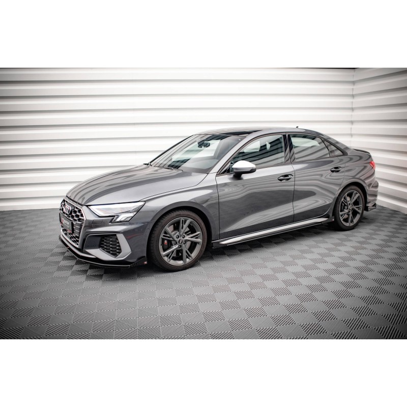 Street Pro Side Skirts Diffusers + Flaps Audi S3 / A3 S-Line 8Y a 482,39 € uniw-AUA38YSLINECNC-SD1B+SRF1G*14902 chez CAROU TUNING