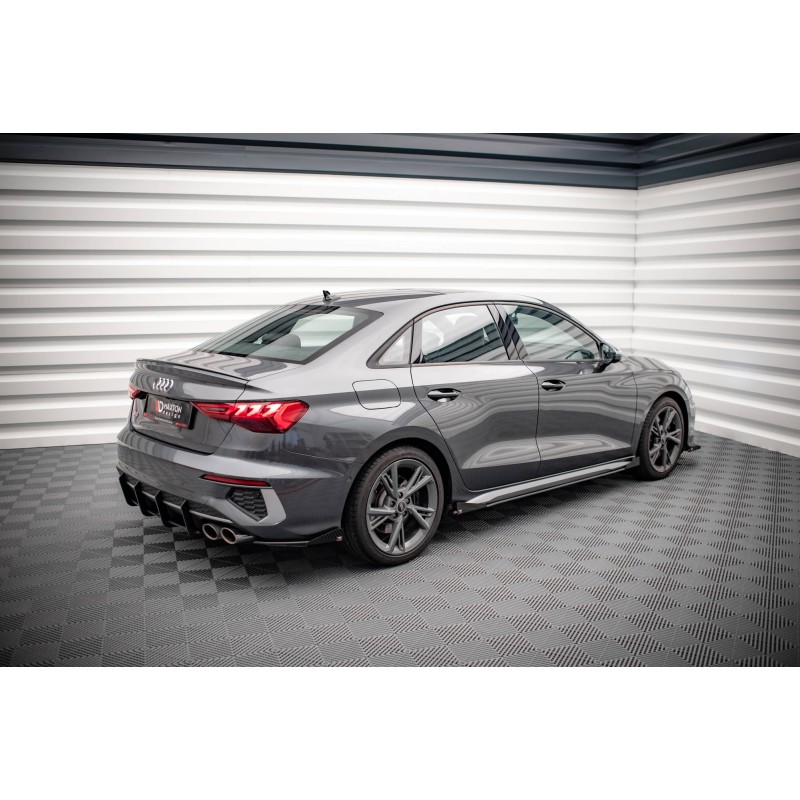 Street Pro Side Skirts Diffusers + Flaps Audi S3 / A3 S-Line 8Y a 482,39 € uniw-AUA38YSLINECNC-SD1B+SRF1G*14902 chez CAROU TUNING