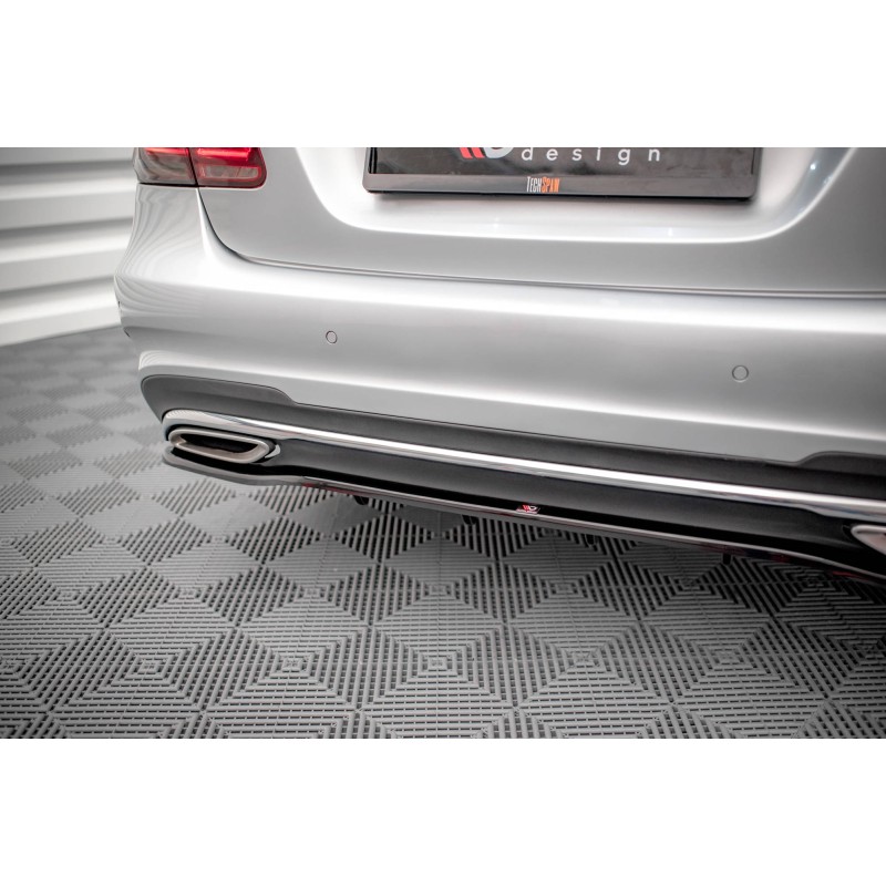 Rear Splitter (with vertical bars) Mercedes-Benz E AMG-Line Sedan W212 Facelift a 526,82 € uniw-ME-E-212F-AMGLINE-RD1G+RD2G*15157 chez CAROU TUNING