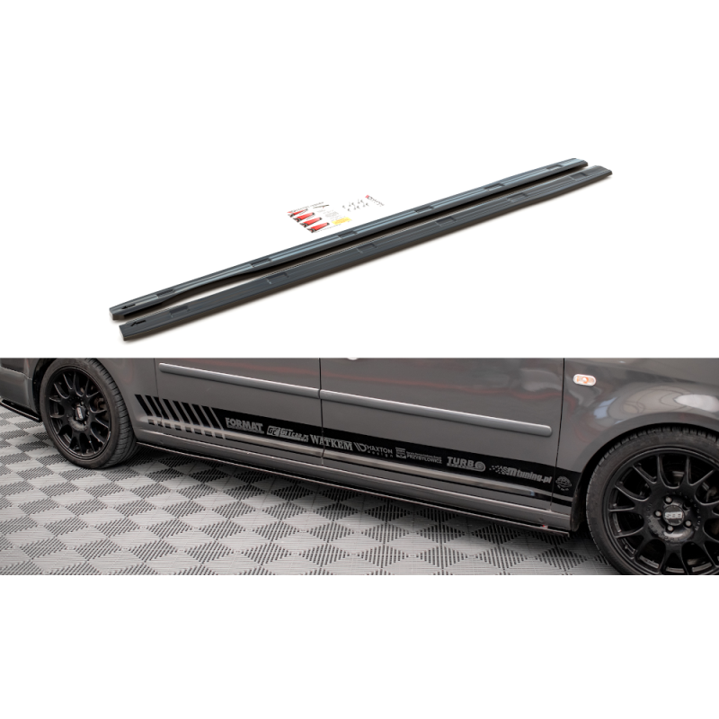 Side Skirts Diffusers Volkswagen Caddy Long Mk3 Facelift a 421,03 € uniw-VW-CA-3F-L-SD1G*15169 chez CAROU TUNING