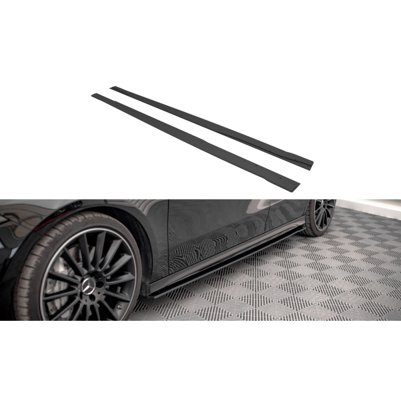 Street Pro Side Skirts Diffusers Mercedes A35 AMG / AMG-Line Aero Pack W177 a 357,56 € uniw-MEA17735CNC-SD1B*17017 chez CAROU TUNING