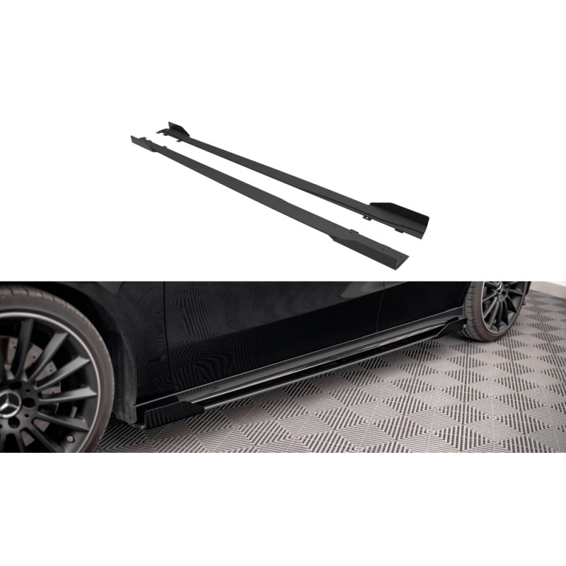 Street Pro Side Skirts Diffusers + Flaps Mercedes A35 AMG / AMG-Line Aero Pack W177 a 482,39 € uniw-MEA17735CNC-SD1B+SF1G*17020 chez CAROU TUNING