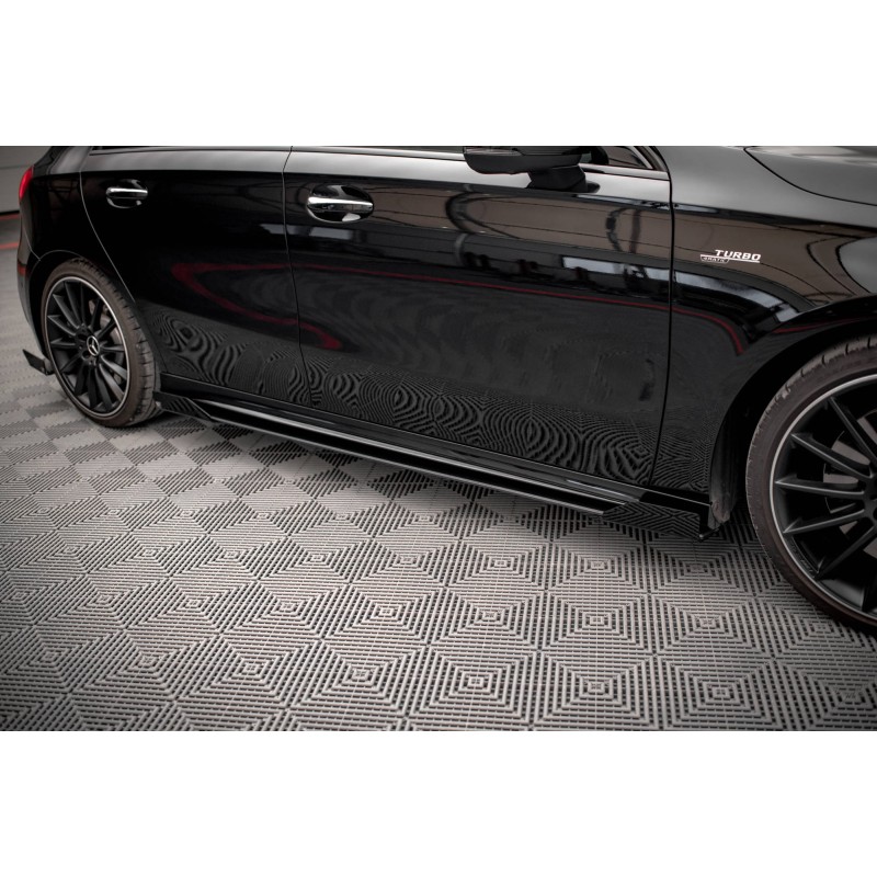 Street Pro Side Skirts Diffusers + Flaps Mercedes A35 AMG / AMG-Line Aero Pack W177 a 482,39 € uniw-MEA17735CNC-SD1B+SF1G*17020 chez CAROU TUNING