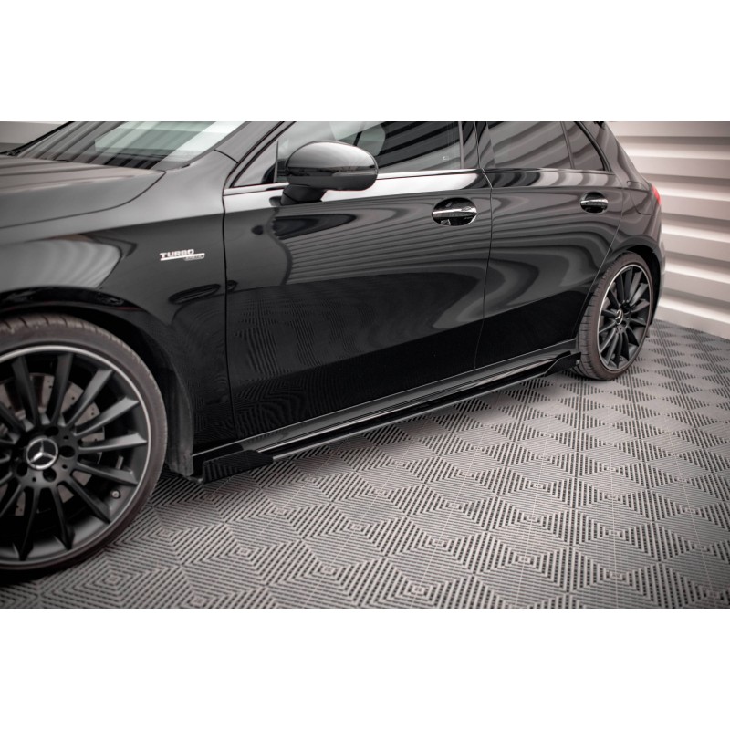 Street Pro Side Skirts Diffusers + Flaps Mercedes A35 AMG / AMG-Line Aero Pack W177 a 482,39 € uniw-MEA17735CNC-SD1B+SF1G*17020 chez CAROU TUNING