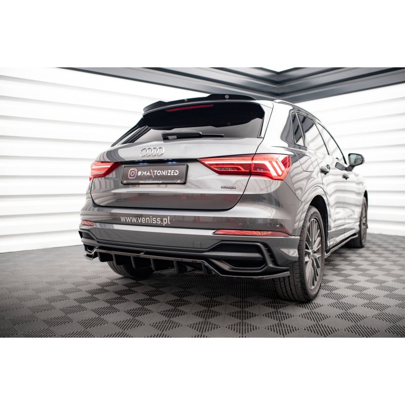Rear Splitter (with vertical bars) Audi Q3 S-Line F3 a 526,82 € uniw-AU-Q3-2-SLINE-RD1G+RD2G*17597 chez CAROU TUNING