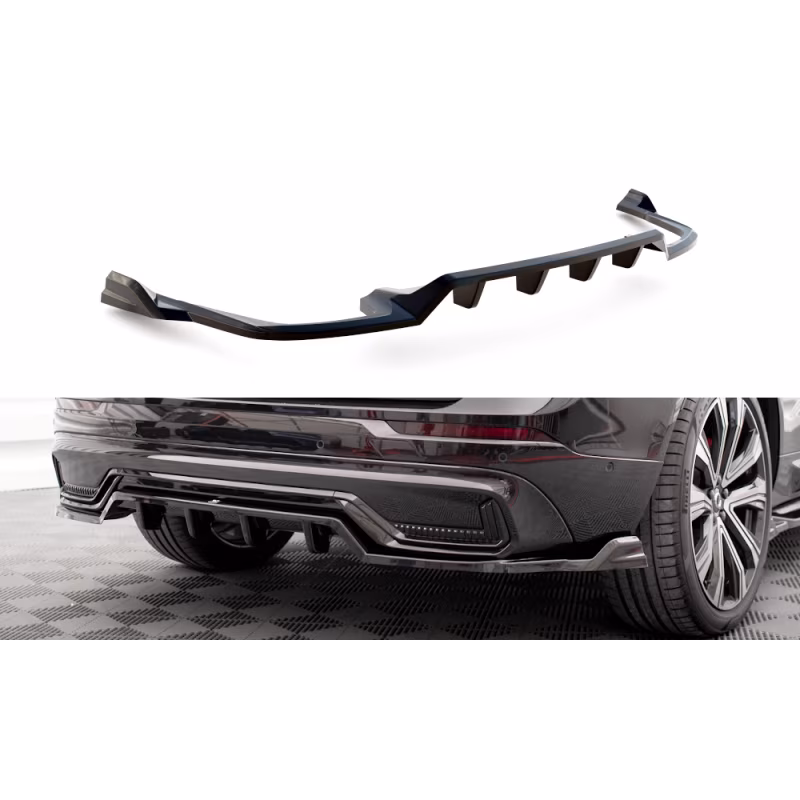 Rear Splitter (with vertical bars) Volvo XC60 R-Design Mk2 Facelift a 526,82 € uniw-VO-XC60-2F-RDESIGN-RD1G+RD2G*17976 chez CAROU TUNING