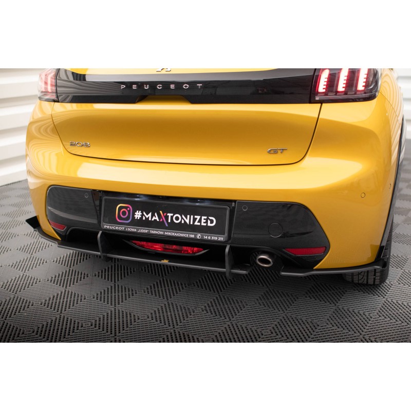 Street Pro Rear Side Splitters + Flaps Peugeot 208 GT Mk2 a 609,34 € uniw-PE2082GTCNC-RS1BRB+RSF1G*18536 chez CAROU TUNING