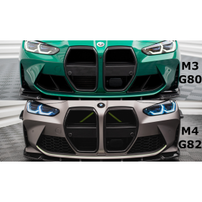 Carbon Fiber Front Grill BMW M4 G82 / M3 G80 - version with radar a 3 734,30 € uniw-CF-BM-4-G82-M-G1-245V-P+ACC*18762 chez CAROU TUNING