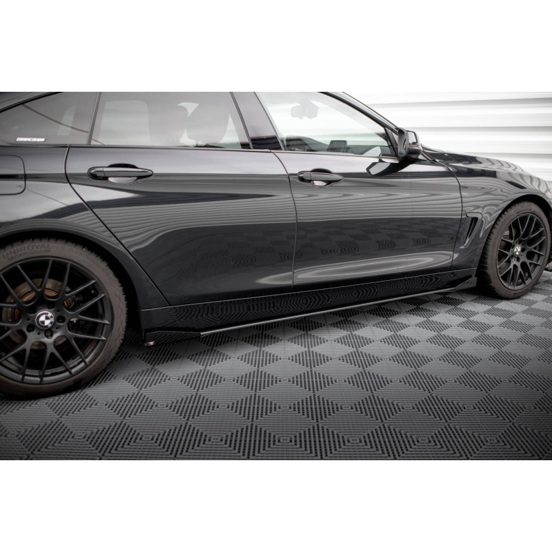 Street Pro Side Skirts Diffusers + Flaps BMW 4 Gran Coupe F36 a 567,02 € uniw-BM4F36GCCNC-SD1BRB+SF1G*18782 chez CAROU TUNING