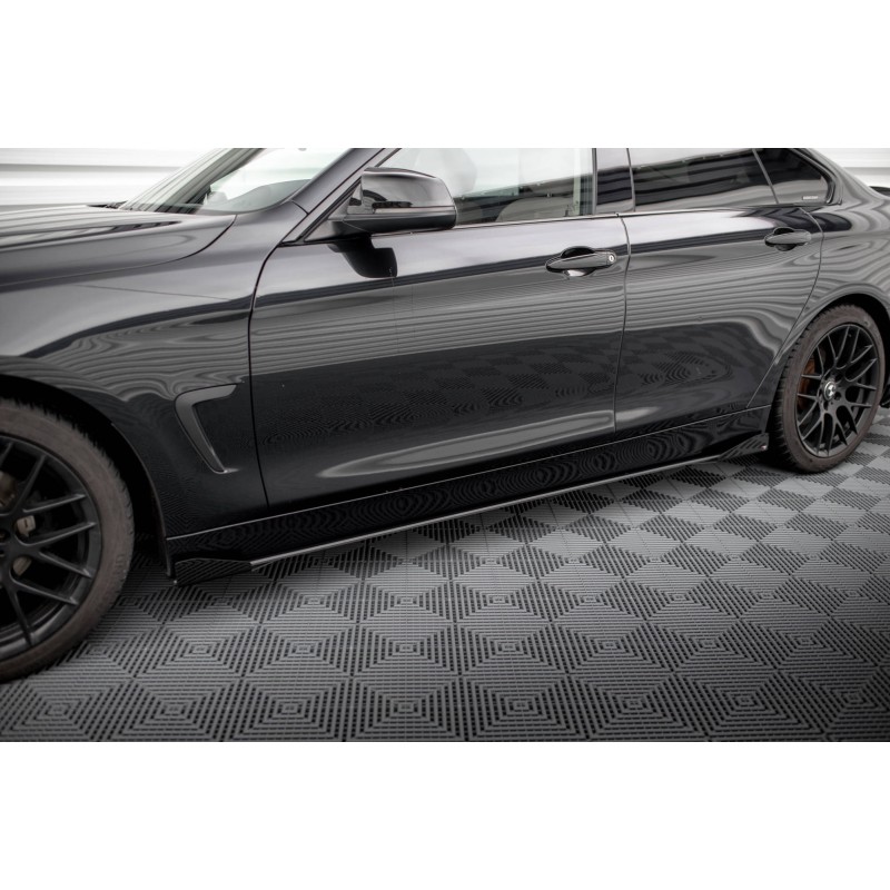 Street Pro Side Skirts Diffusers + Flaps BMW 4 Gran Coupe F36 a 567,02 € uniw-BM4F36GCCNC-SD1BRB+SF1G*18782 chez CAROU TUNING