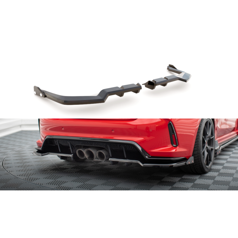 Rear Splitter (with vertical bars) V.1 + Flaps Honda Civic Type-R Mk 11 a 632,61 € uniw-HO-CI-11-TYPE-R-RSD1G+RD1G+RSF1B*18837 chez CAROU TUNING