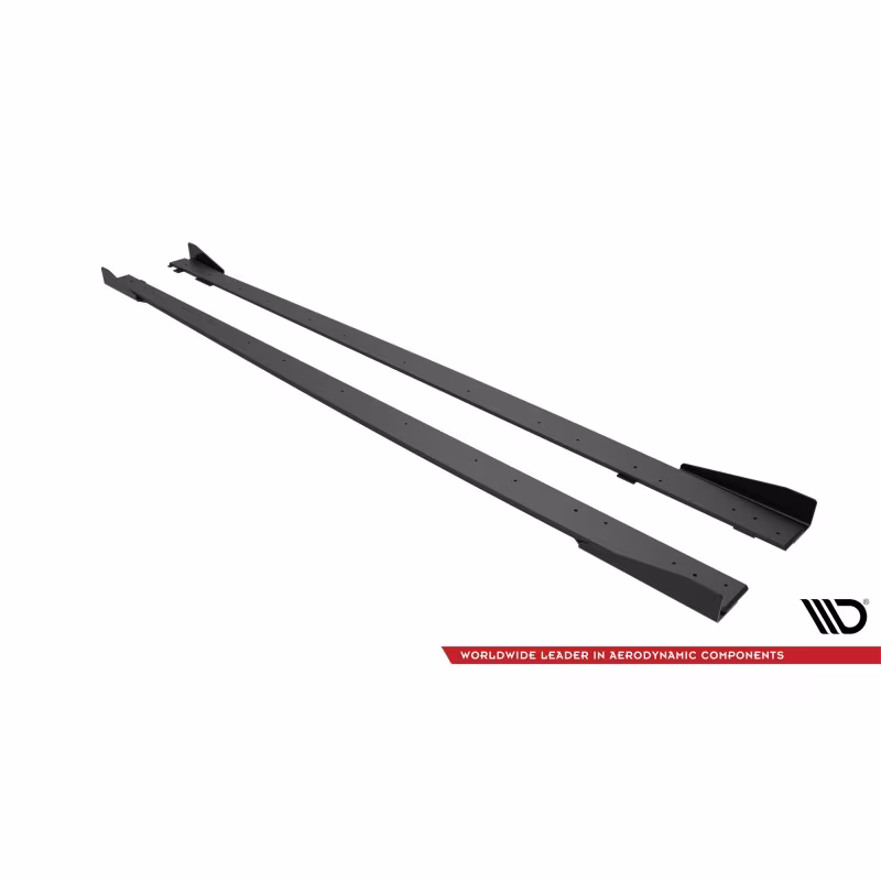 Street Pro Side Skirts Diffusers + Flaps Mercedes-AMG C63 Sedan / Estate W205 Facelift a 567,02 € uniw-MEC205F63CNC-SD1BRB+SF1G*18959 chez CAROU TUNING