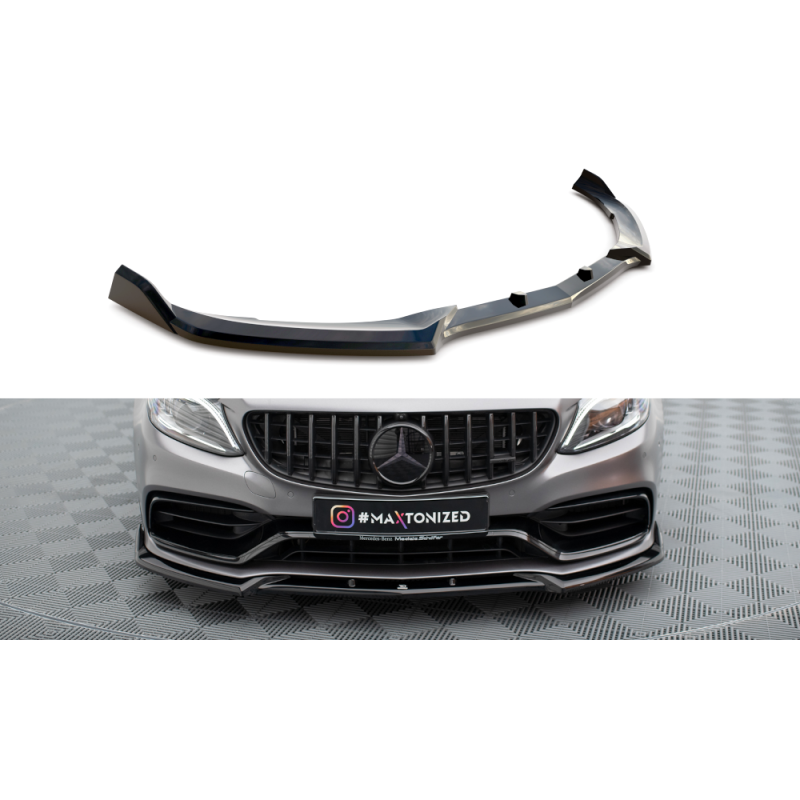 Front Splitter V.2 Mercedes-AMG C63 Sedan / Estate W205 Facelift a 421,03 € uniw-ME-C-205F-63-FD2G*18962 chez CAROU TUNING