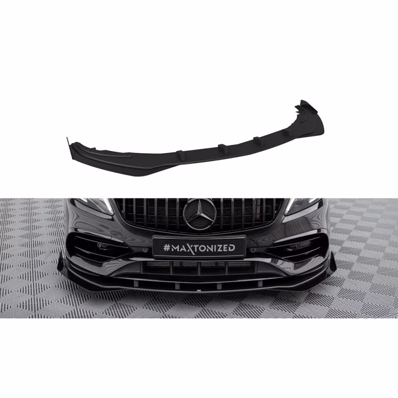 Street Pro Front Splitter + Flaps Mercedes-Benz A AMG-Line W176 Facelift a 567,02 € uniw-MEA176FAMGLINECNC-FD1BRB+FSF1G*18969 chez CAROU TUNING