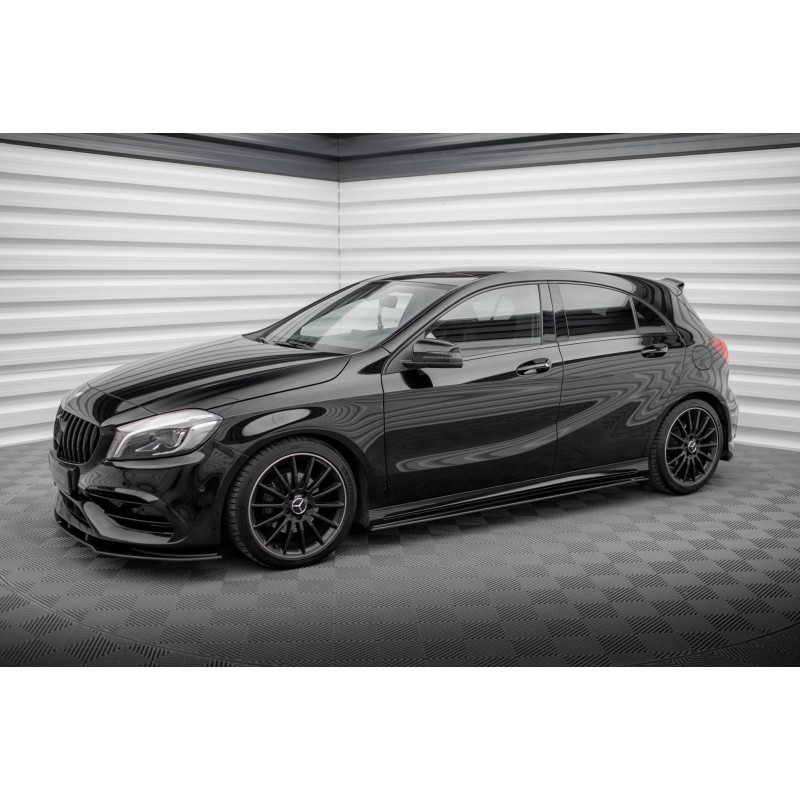 Street Pro Side Skirts Diffusers Mercedes-Benz A AMG-Line W176 Facelift a 357,56 € uniw-MEA176FAMGLINECNC-SD1B*18979 chez CAROU TUNING