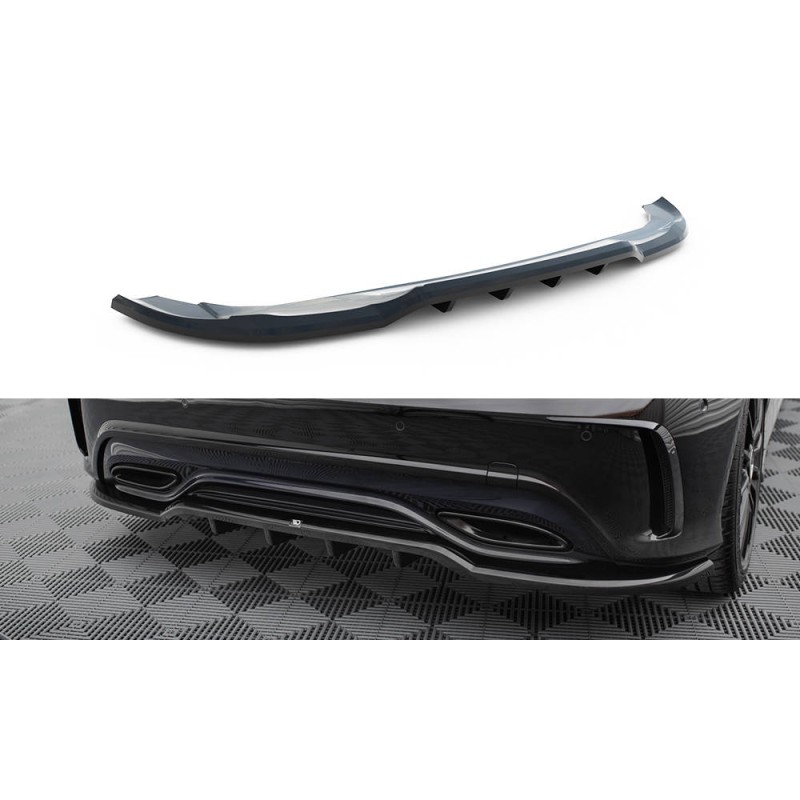 Rear Splitter (with vertical bars) Mercedes-Benz A AMG-Line W176 Facelif a 526,82 € uniw-ME-A-176F-AMGLINE-RD1G+RD2G*18988 chez CAROU TUNING