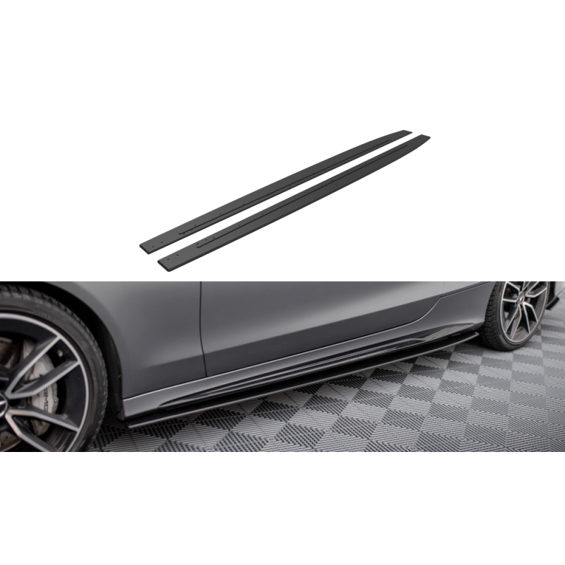 Street Pro Side Skirts Diffusers Mercedes-AMG C43 Coupe C205 Facelift a 357,56 € uniw-MEC205F43CCNC-SD1B*19034 chez CAROU TUNING