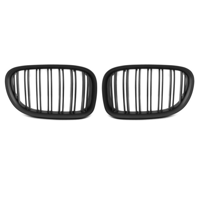 Grille Noire Mate Double Bar Avant pour BMW F01 2009-2015 a 132,21 € GRBMA9 chez CAROU TUNING
