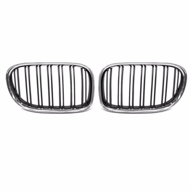 Grille Chrome Noir Double Bar Avant pour BMW F01 2009-2015 a 140,93 € GRBMB1 chez CAROU TUNING